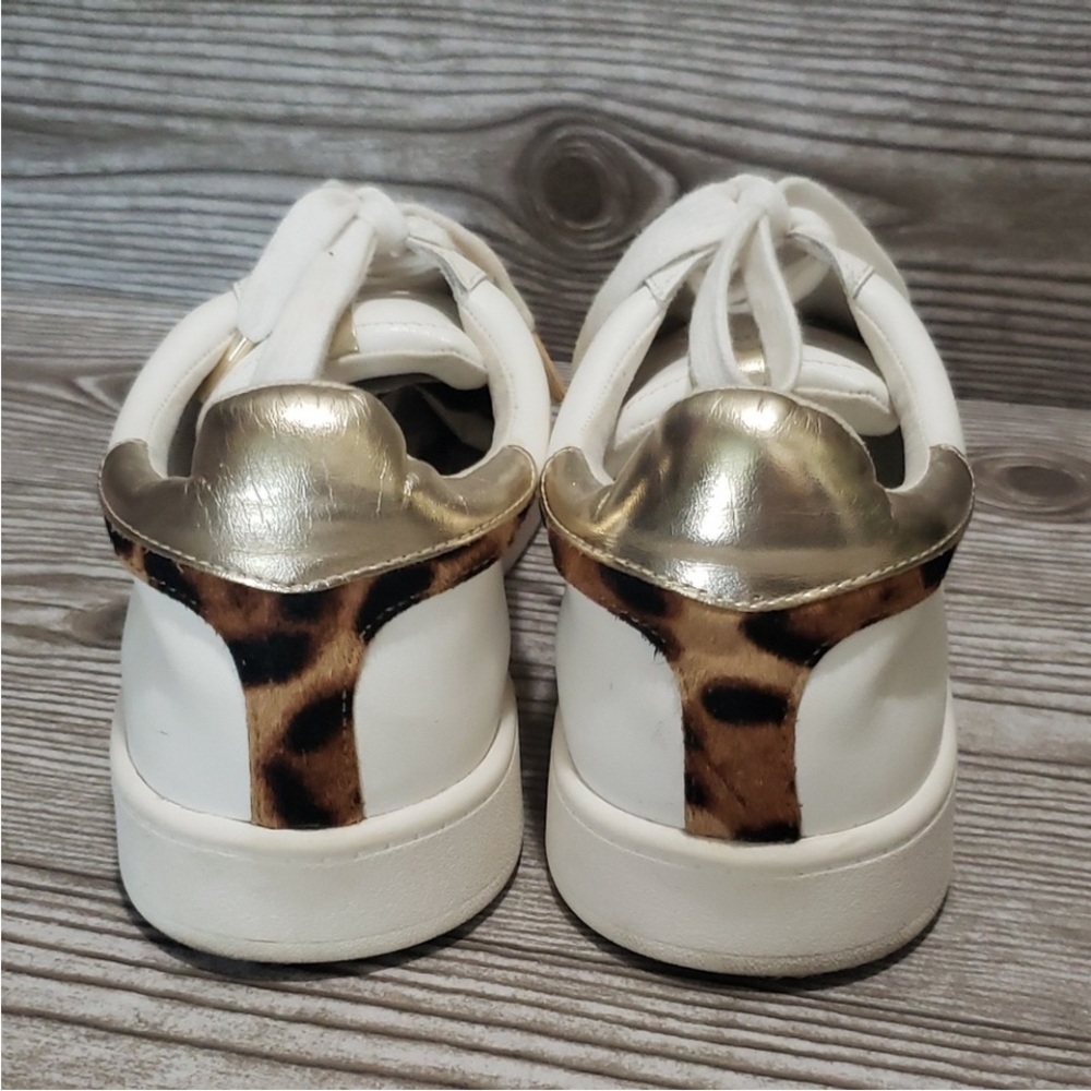 White House Black Market White and Gold Athletic Shoes